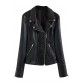 Punk Style Rivets Embellished Faux Leather Jacket
