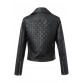 Sleek Faux Leather PU Woven Jacket