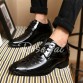Fashion Black and Lace-Up Design Men's Formal Shoes